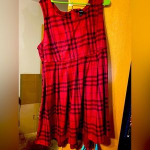 Torrid size 3 red/black checkered dress